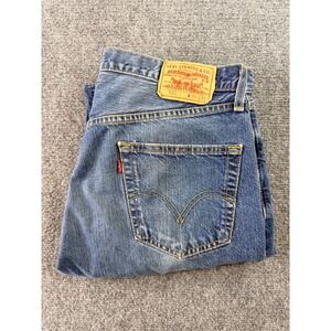 Vintage Levi's 501 Men's 36x32 Straight Leg Light Wash Button Fly Jeans